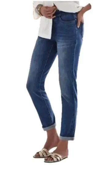 Soft Surroundings Ultimate Denim Pull On Elastic Band Waist Jeans Petite Large - Image 1