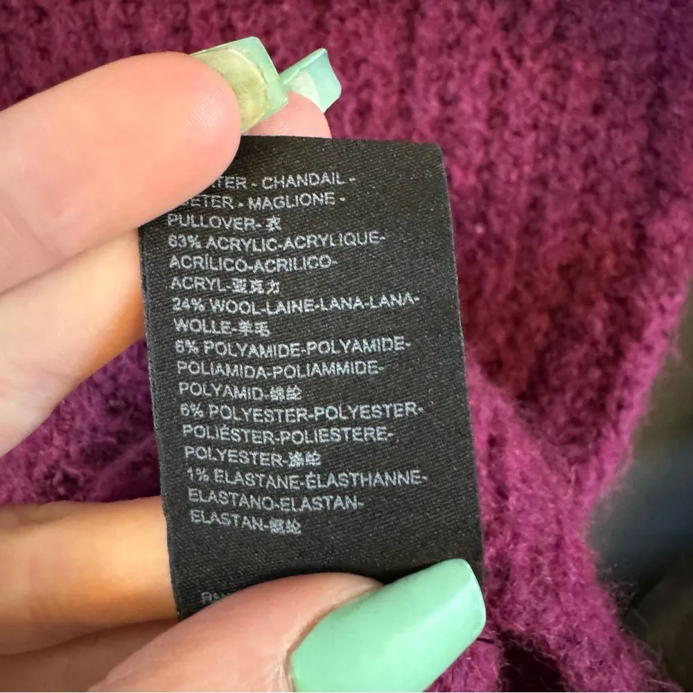 Anthropologie Plum Italian Wool Long Knit Sweater - Image 5