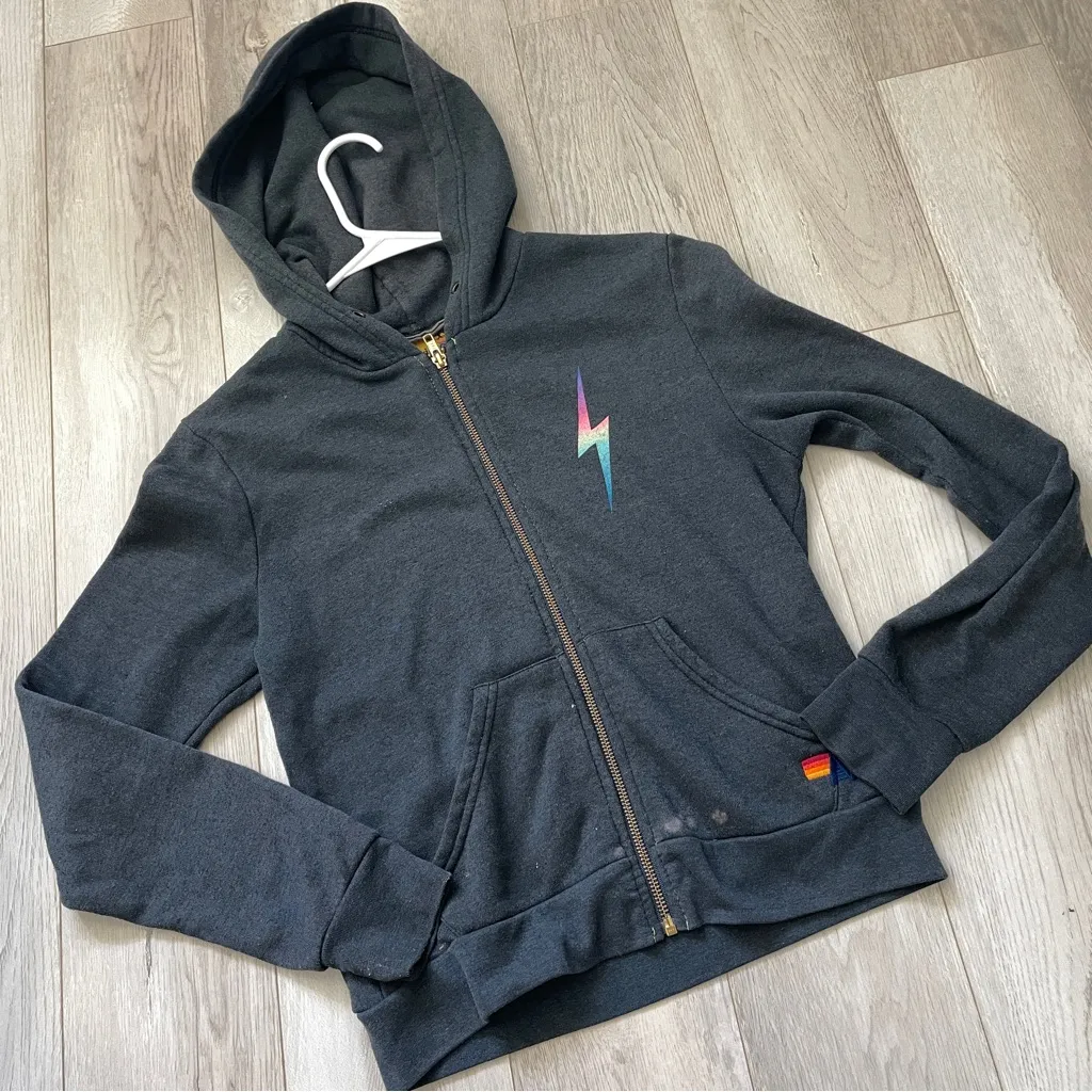 Aviator Nation Jacket lightning bolt womens Navy Blue (xsmall) casual loungewear - Image 1