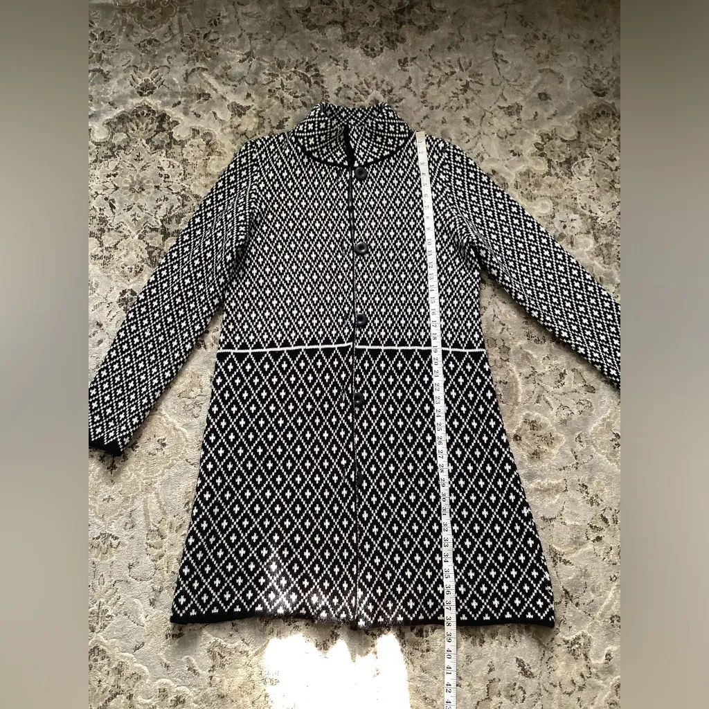 BEAUTIFUL🌹MADE IN ITALY 🌟sweater coat Black Size L - Image 10