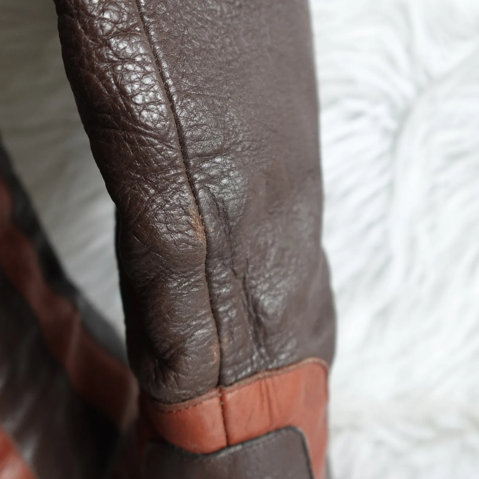 Red Or Dead Brown Tall Knee High Heeled Brown Leather Boots 39 Cobbled Together Size 8 - Image 7