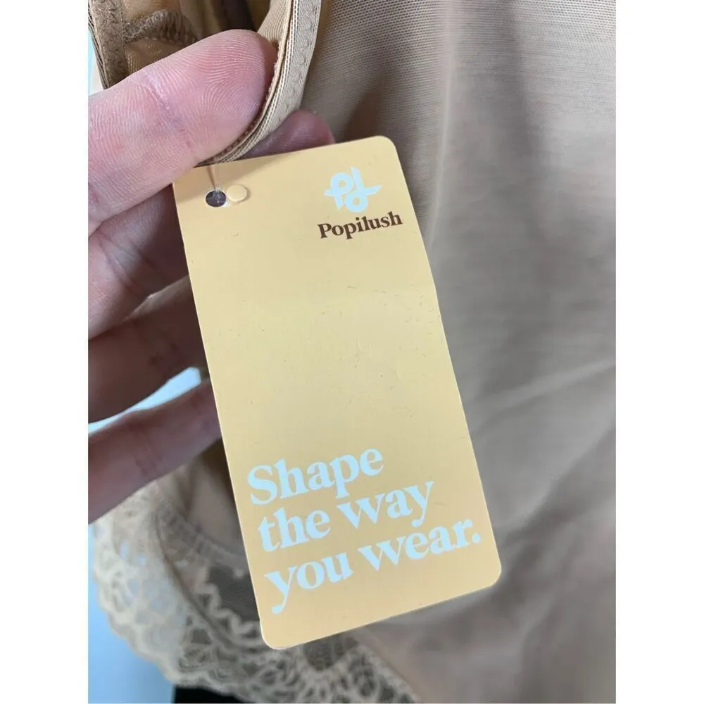 Popilush Bodysuit Underwire Thong Shapewear Size XXL NWT Tan - Image 10