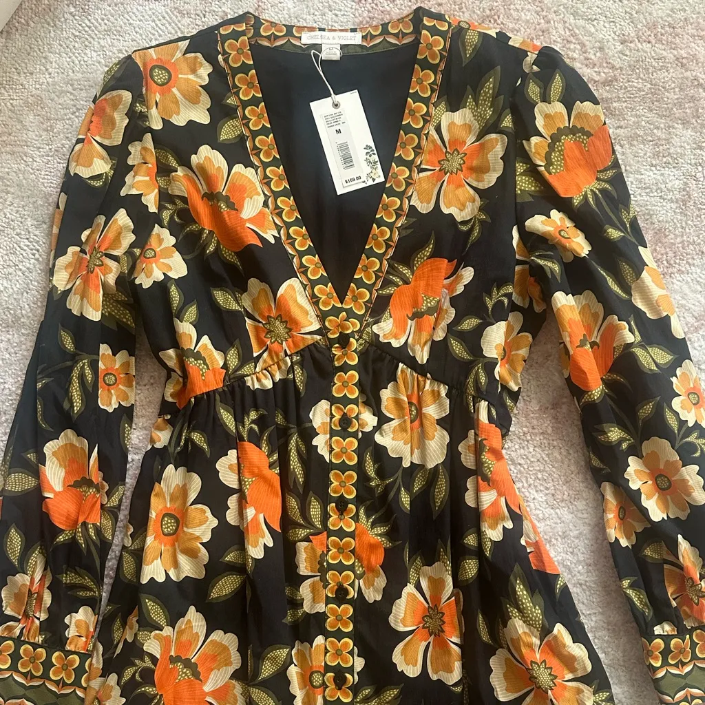 Chelsea & Violet Orange Crush Floral Dress - Image 5