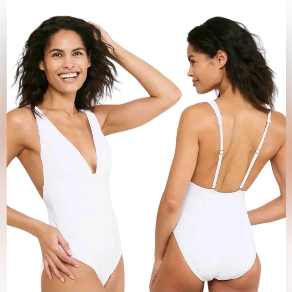 NWT - $128 ANDIE Swim - ‘Sardinia’ Ribbed One Piece - White | XXLT Tall Torso - Image 4