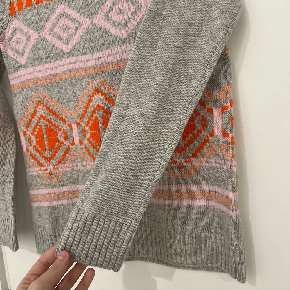 NEW J. Crew Geometric Wool Blend Fair Isle Sweater - Image 6