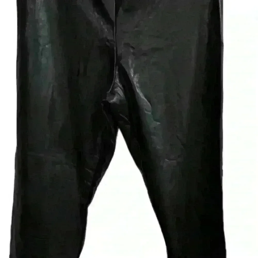 Lulus Women's Black Faux Leather Dress Pants Size M Party/Cocktail - Image 5
