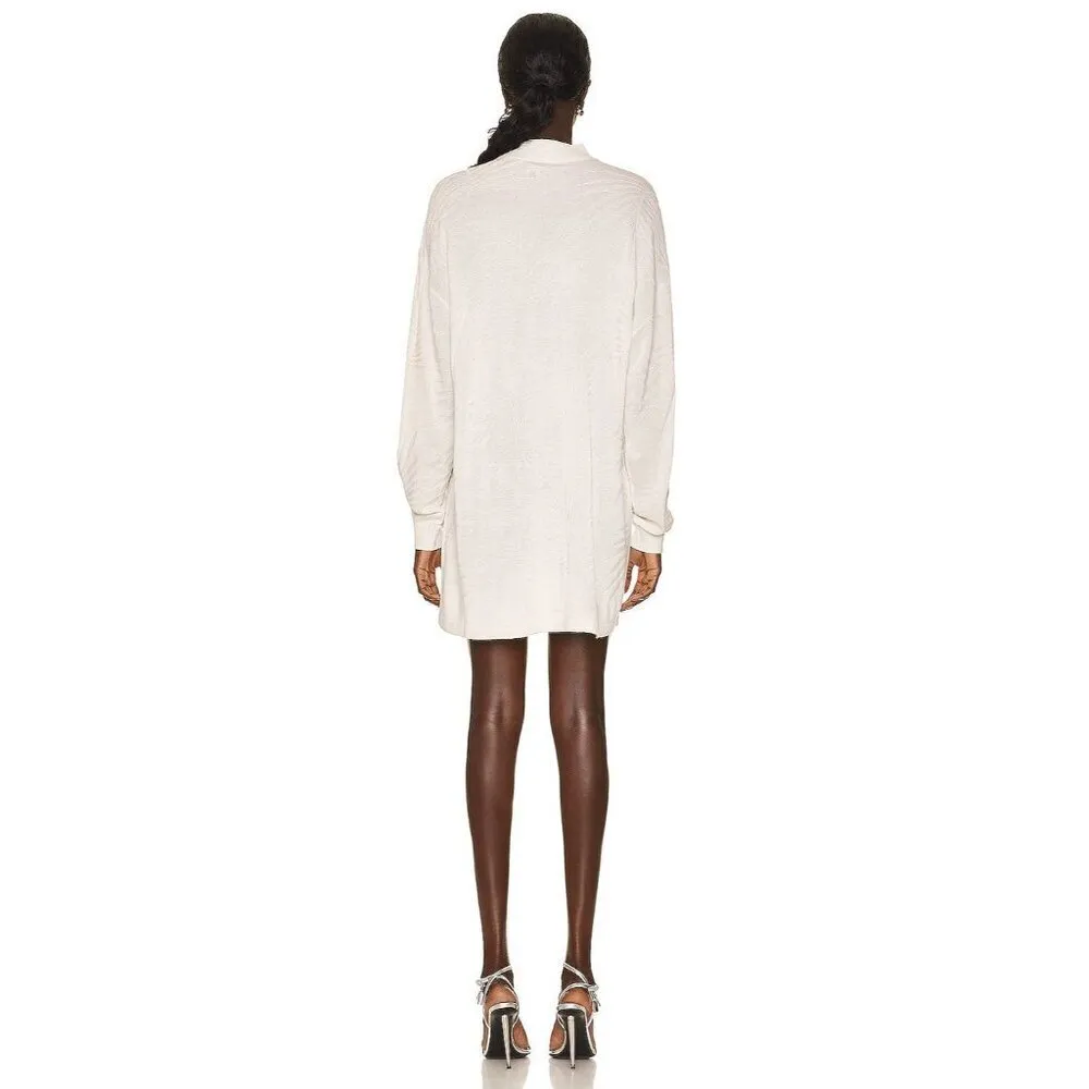RTA Cassia Sweater Knit Mini Dress in White Tropical Small Womens Tunic - Image 15