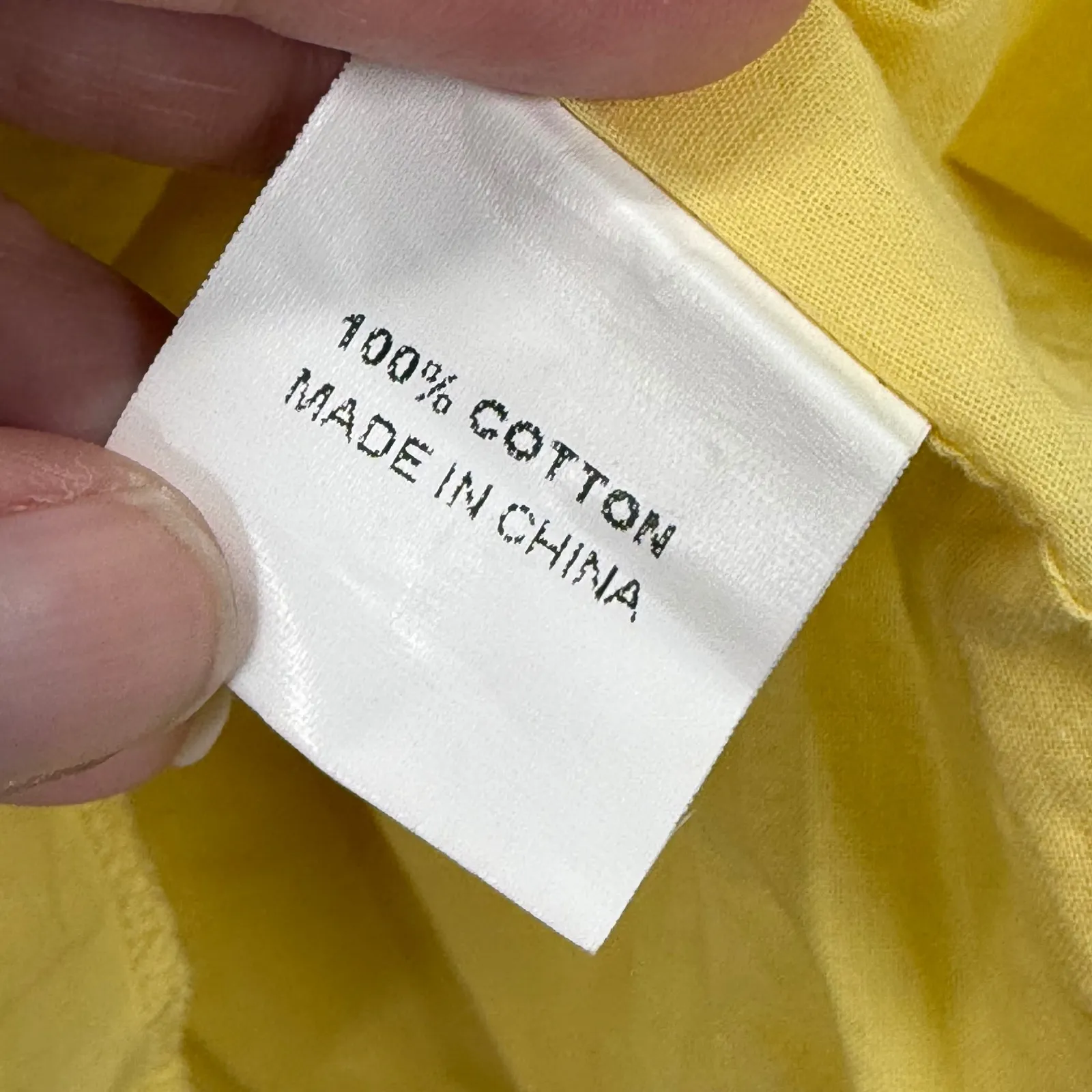 Boston Proper Embroidered Dress Beaded Cotton Sundress Yellow Summer Size 2 - Image 8