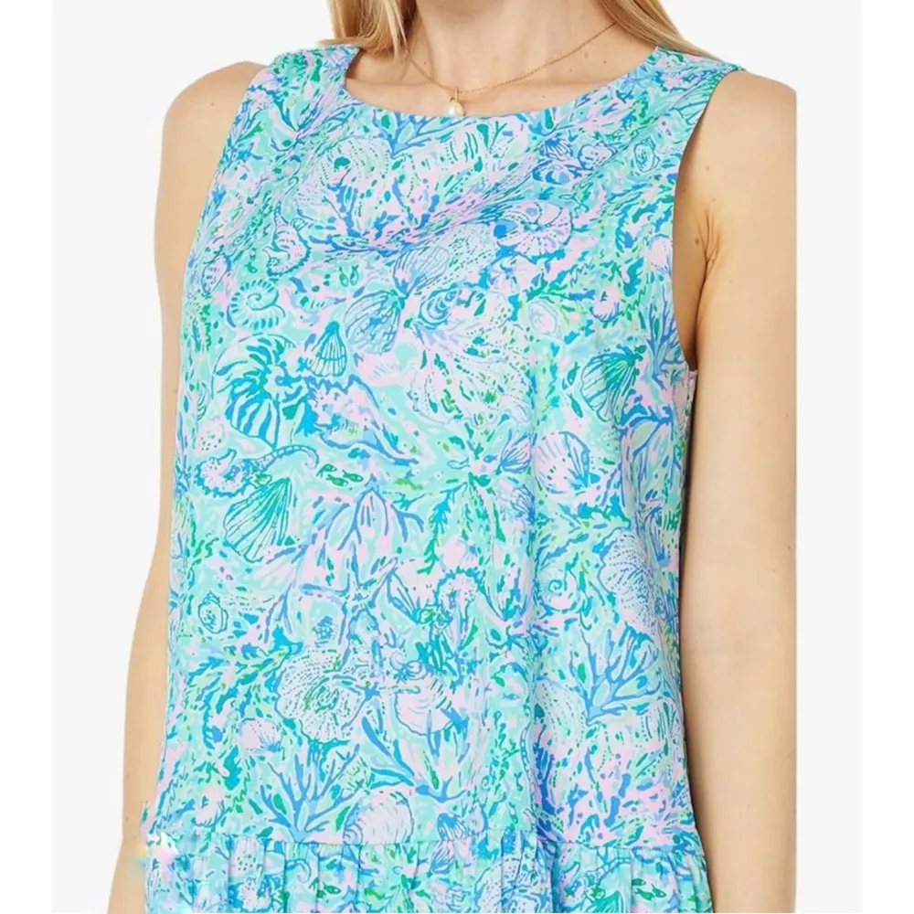 Lilly Pulitzer 100% cotton Surf Blue Soleil It on Me mini dress NEW - Image 3