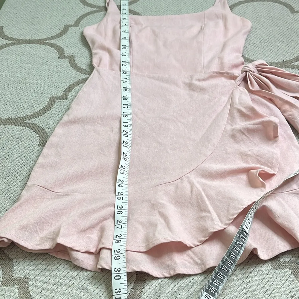 Princess Polly Cottage Hill Light Pink Faux wrap ruffle Mini Dress, size 0 - Image 7