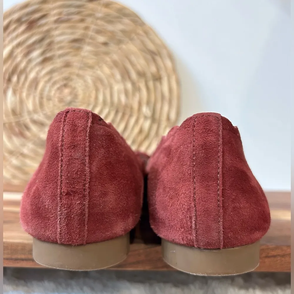 New York Eleni Petaled Ballet Flats in Dark Red Size 8 - Image 9