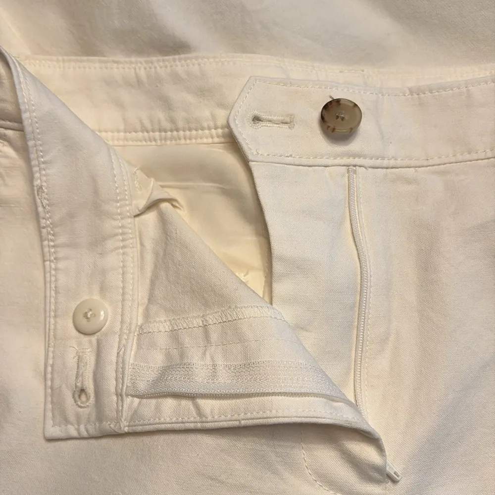 J Crew women’s Full length wide leg trouser cotton linen blend ivory Sz 12 NWOT - Image 8