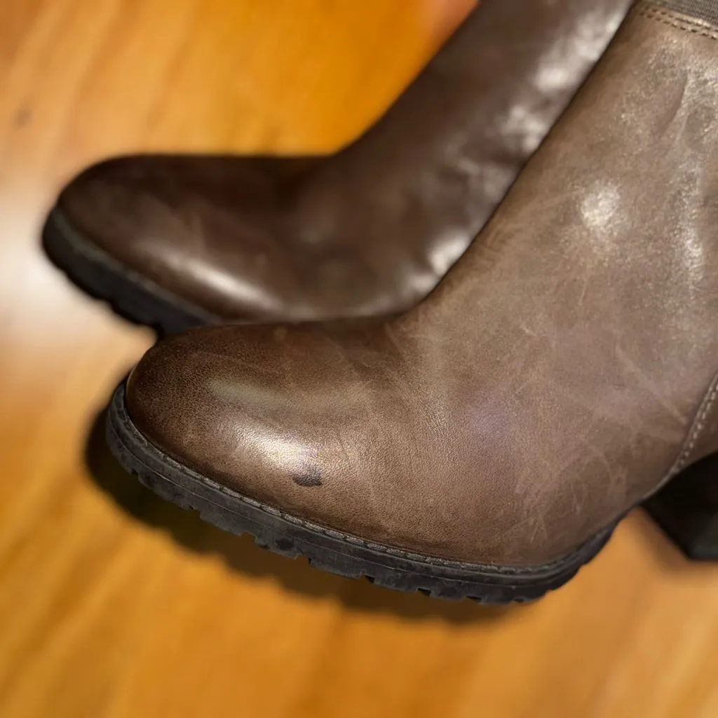 Clarks Collection Women's Verona Ease Fashion Ankle Brown Leather Boots Sz US 7 - Image 10