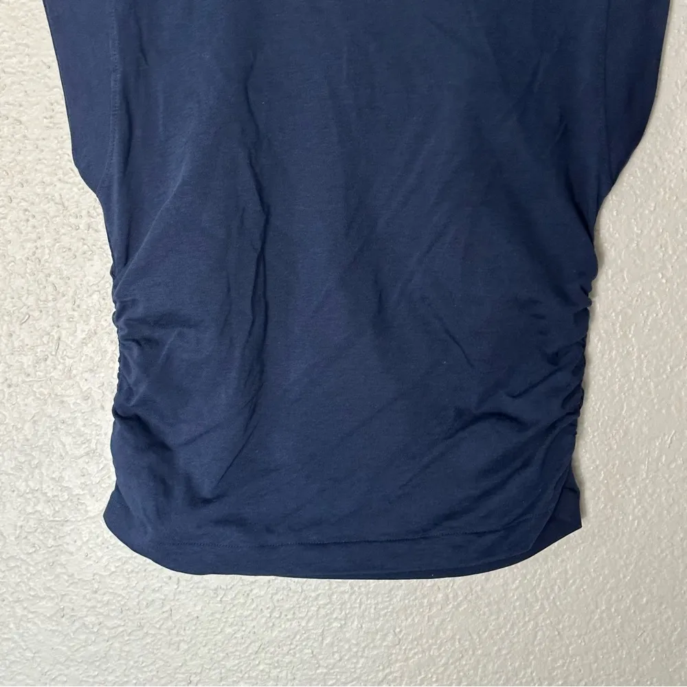 Madewell Top Womens Side-Cinch Muscle Tee Cap Sleeves Slim Fit Blue Size XXS NEW - Image 6