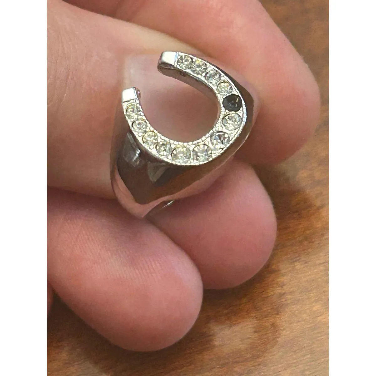 925 sterling silver ring x01 4.40g size 5 scrap missing stones - Image 9