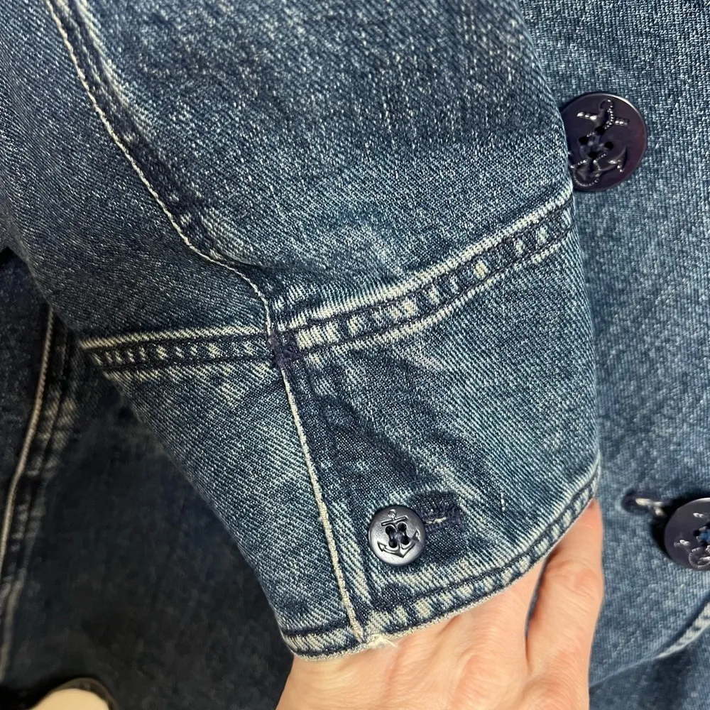 Vintage Lauren Ralph Lauren Denim Double Breasted fisherman core jacket - Image 8