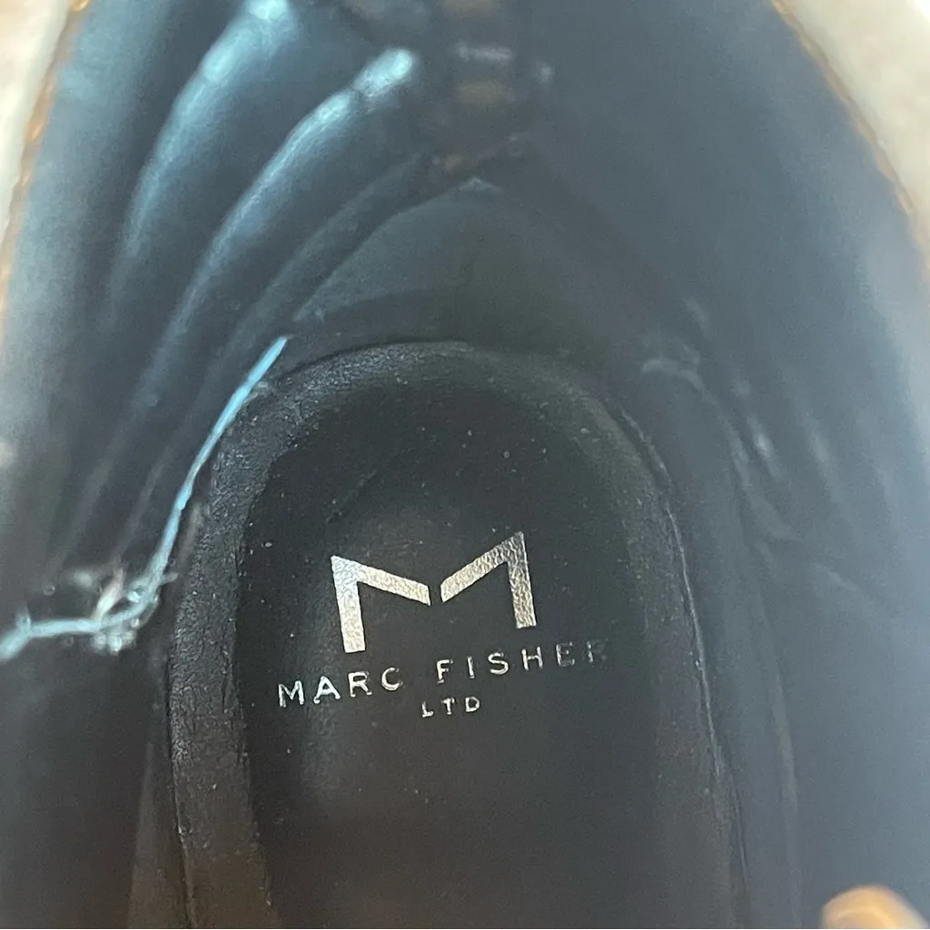 Marc Fisher Deric Lug Sole Bootie In Grey/Black Suede Leather Sz 8 NEW - Image 6