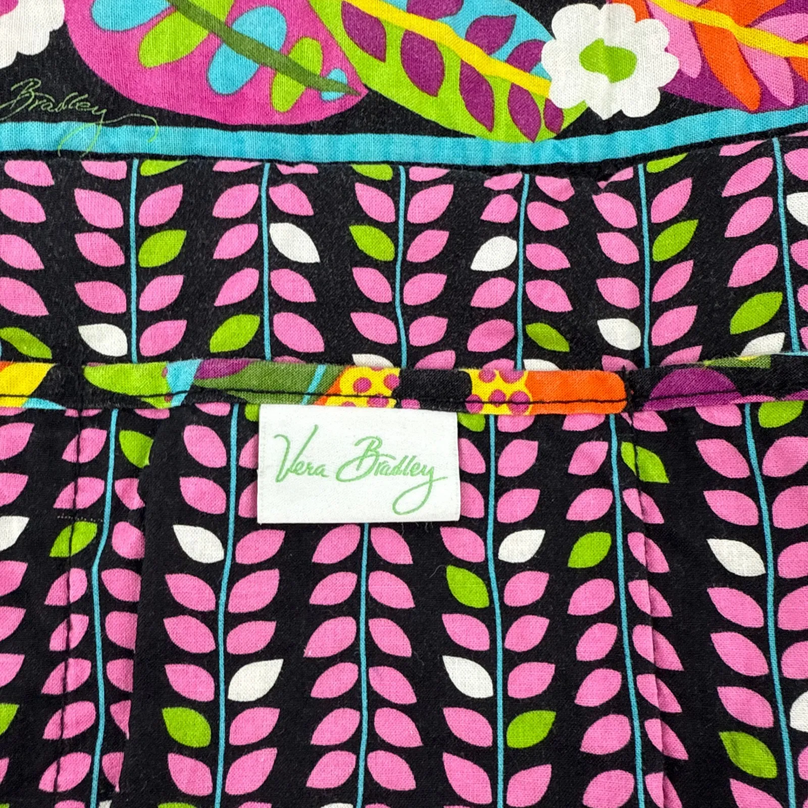 Vera Bradley Quilted Tote Bag Va Va‎ Bloom Floral Print Multicolor Shoulder Bag - Image 6