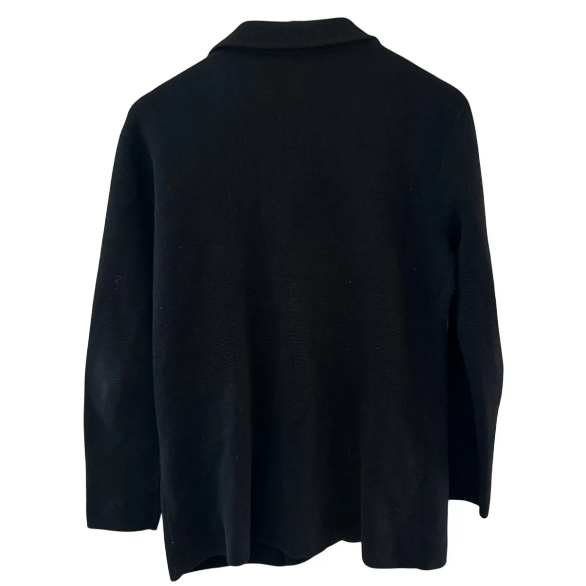 J. Crew Two  Button Long Sleeve Sweater Blazer Black Size Small - Image 4