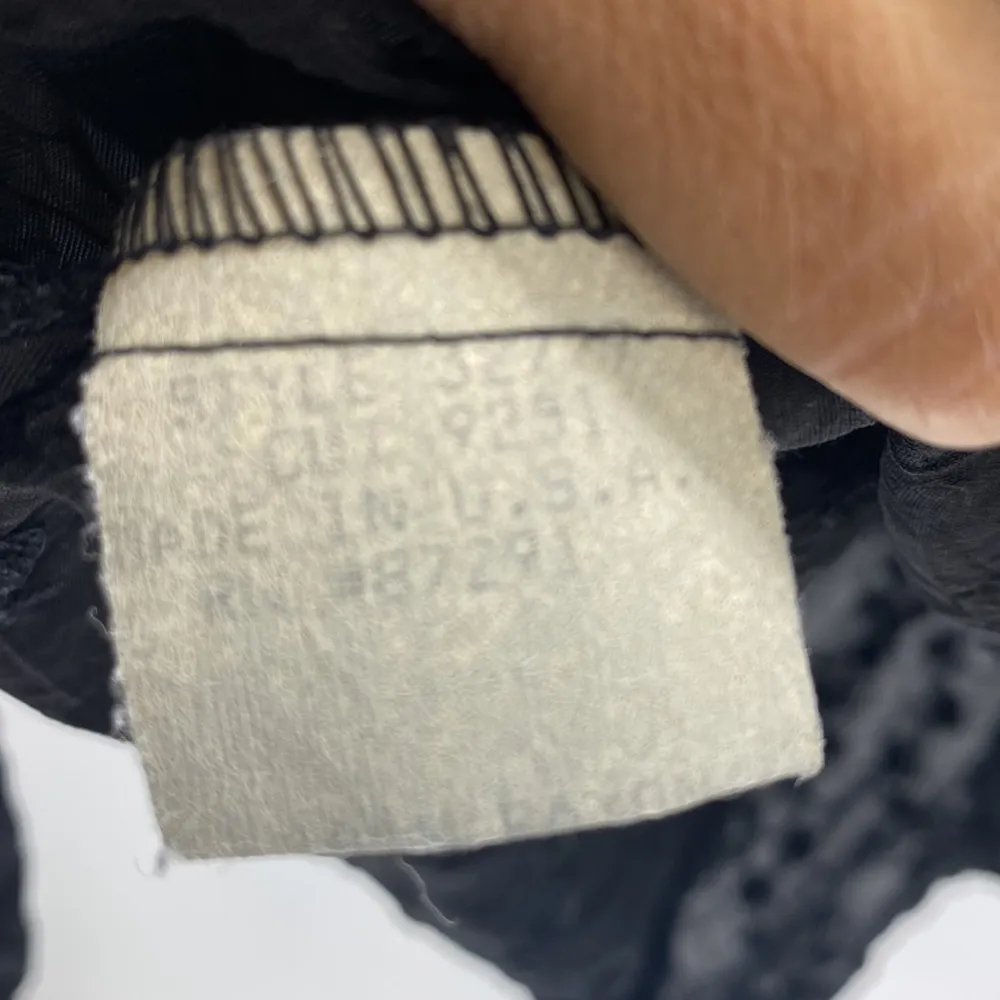 Johnny Was black on black embroidered semi sheer snap button down flare sleeve - Image 9