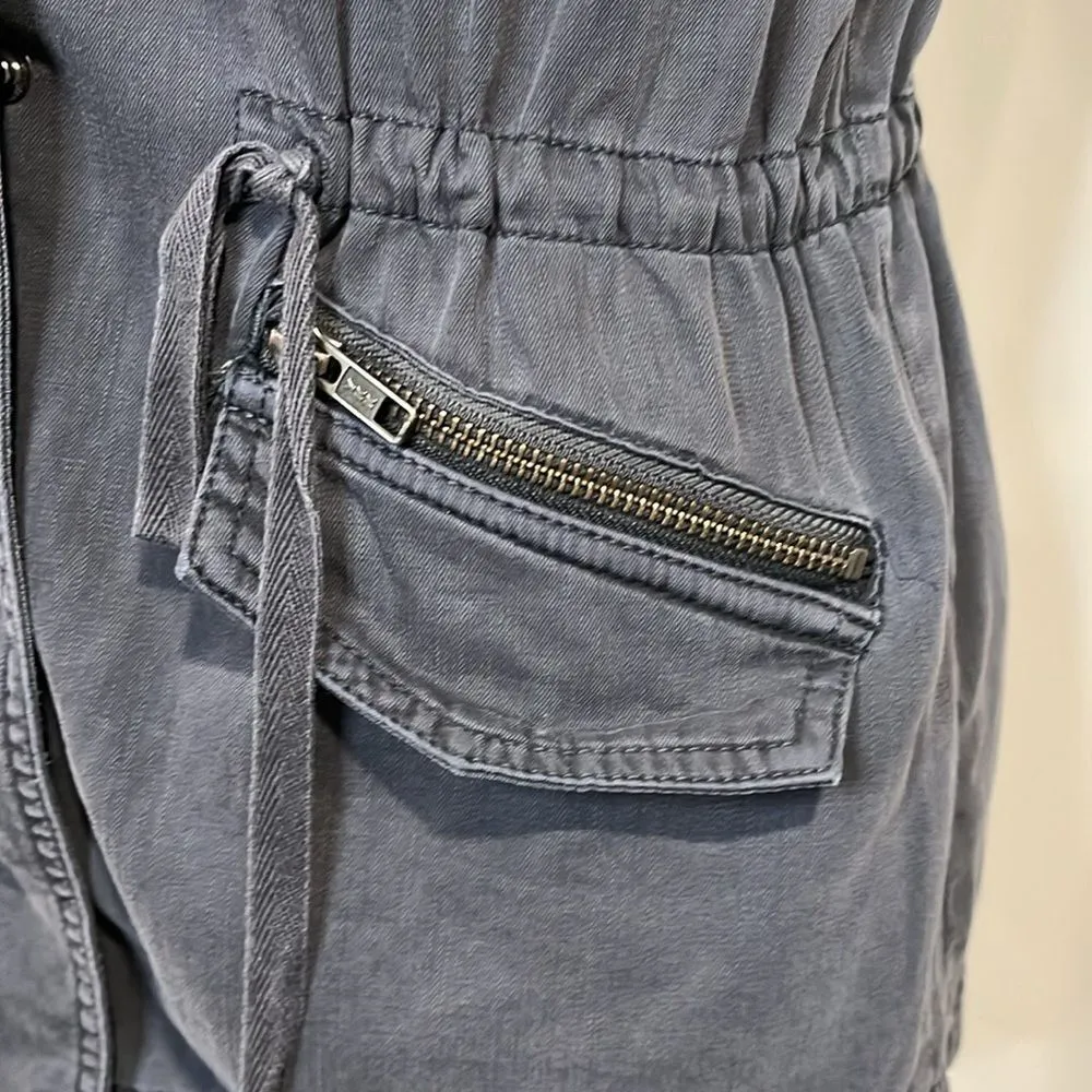 Caslon  Petite XS dark blue grey utility vest cotton blend versatile styling NWOT - Image 5