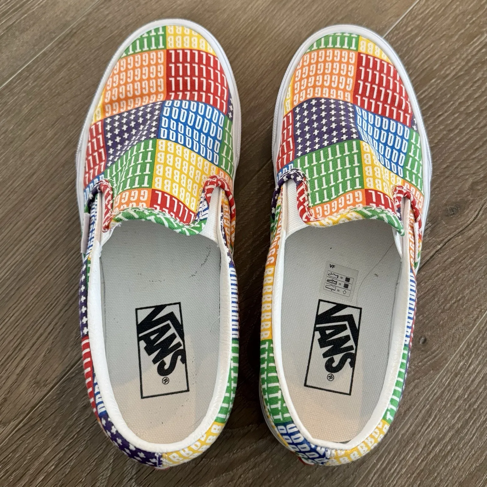 VANS Classic Slip On PRIDE LGBTQ+ Women’s 6.5 Multicolor Rainbow Low Top Shoes - Image 6