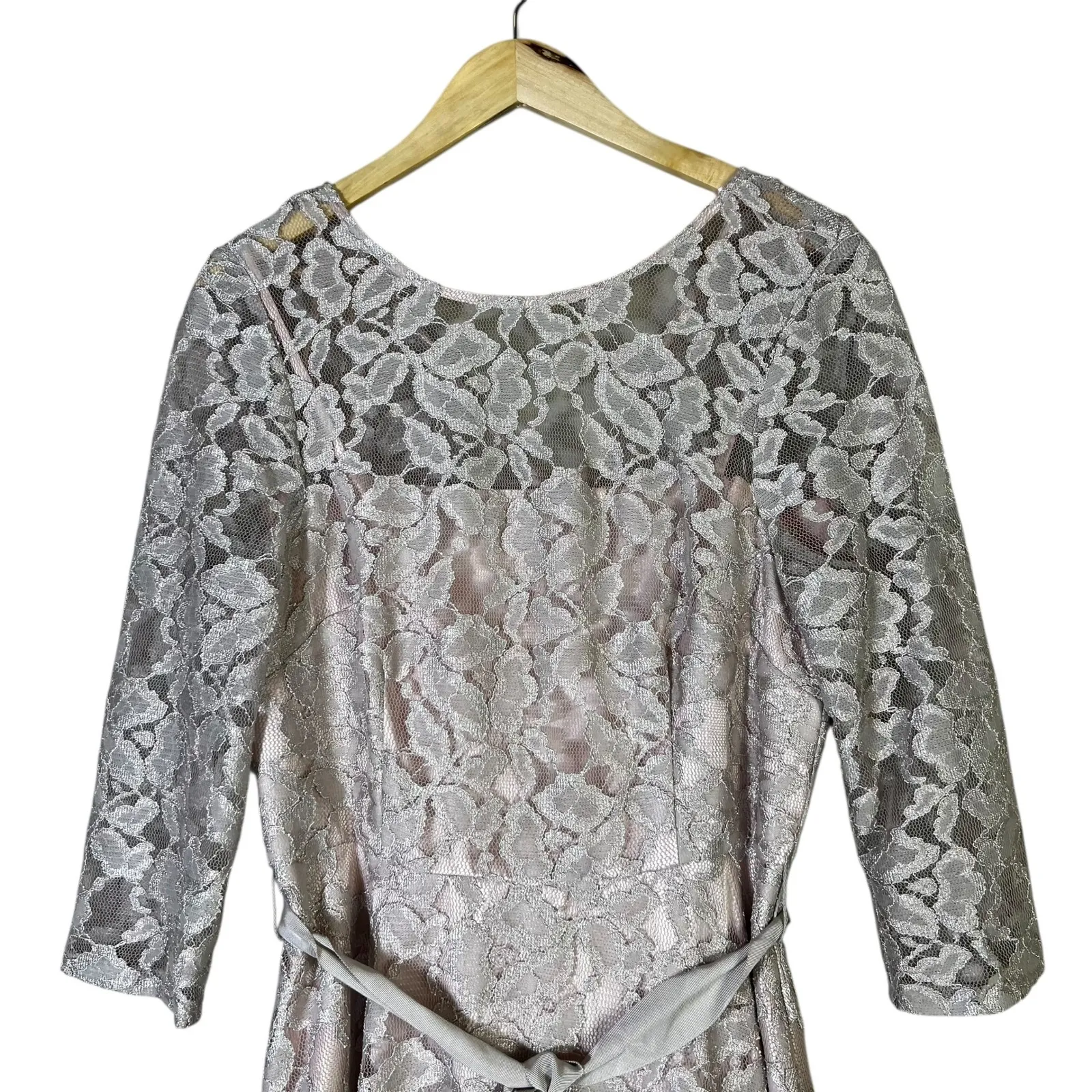 Jessica Howard Lace Overlay Dress Womens 10 Blush Pink Womens 10 Sophisticated - Image 4
