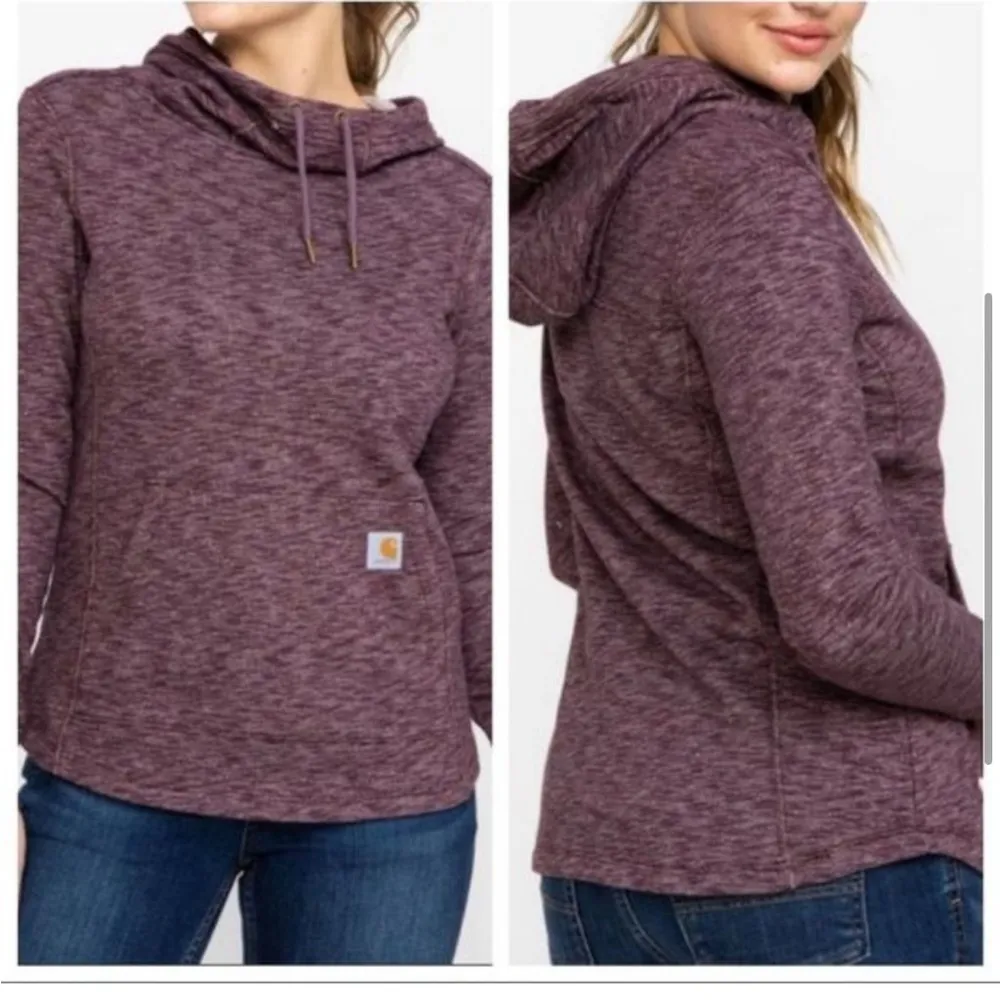 Carhartt Women's Newberry Cowl Hoodie - purple sz L - Image 3