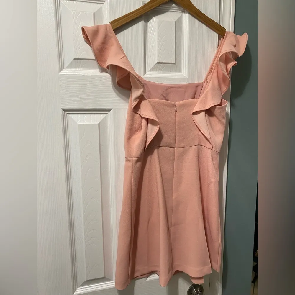 BCBGeneration Pink Ruffle Sleeve Dress Size 6 - Image 6