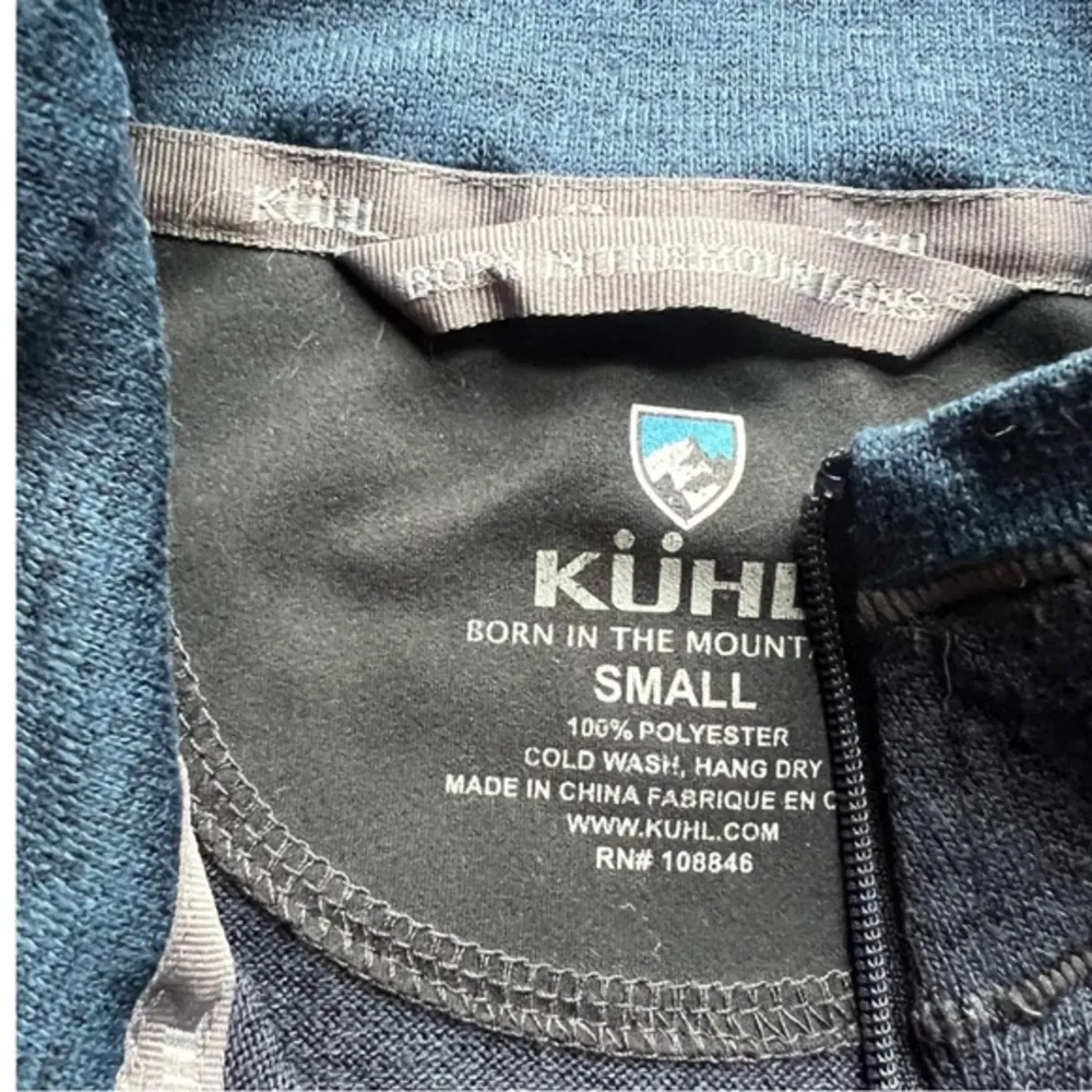 Kuhl Akkomplice Zip Neck Long Sleeve Size Small Blue - Image 8