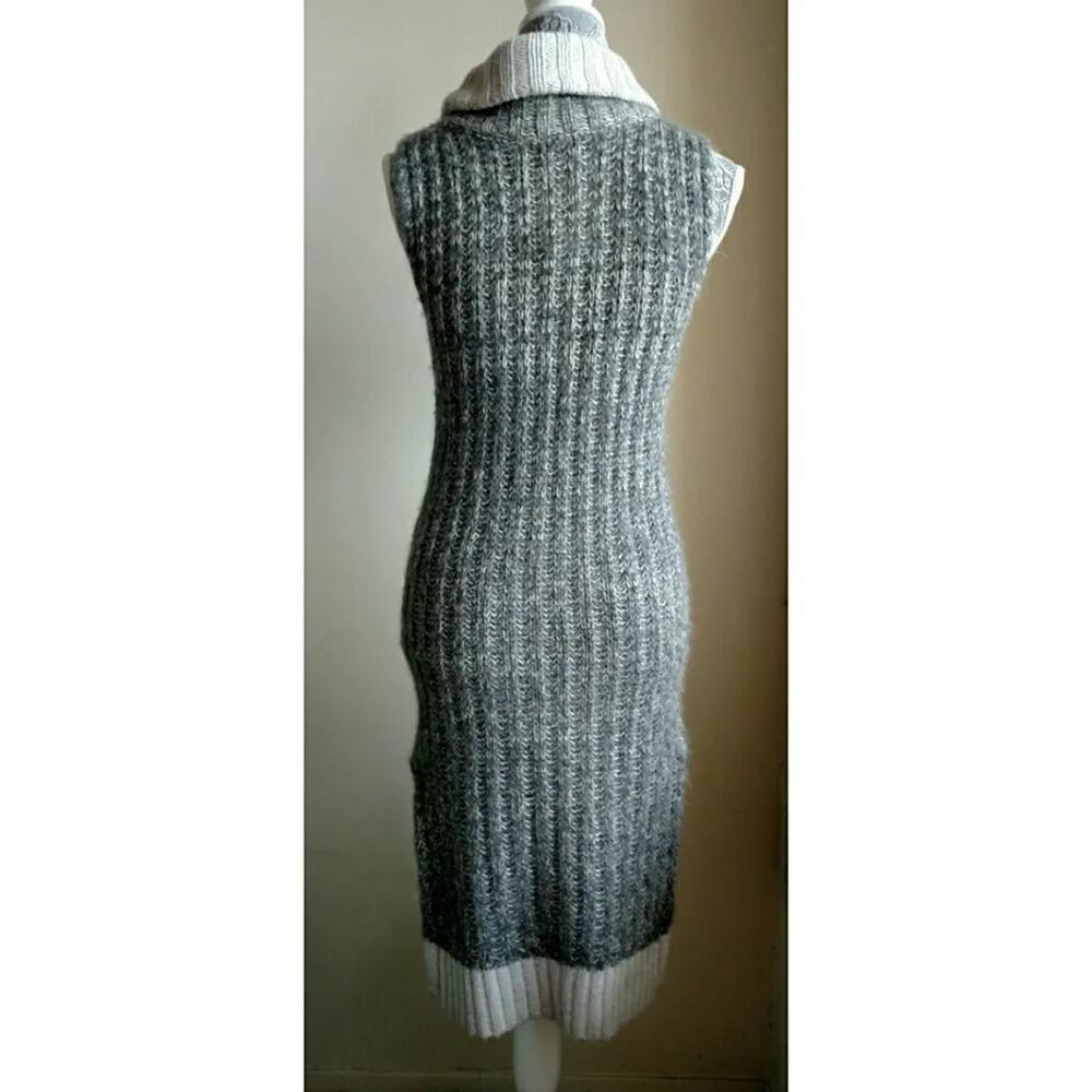 Rag & Bone Makenna Sweater Dress Colorblock Funnel Knit Gray XXS NWOT - Image 4