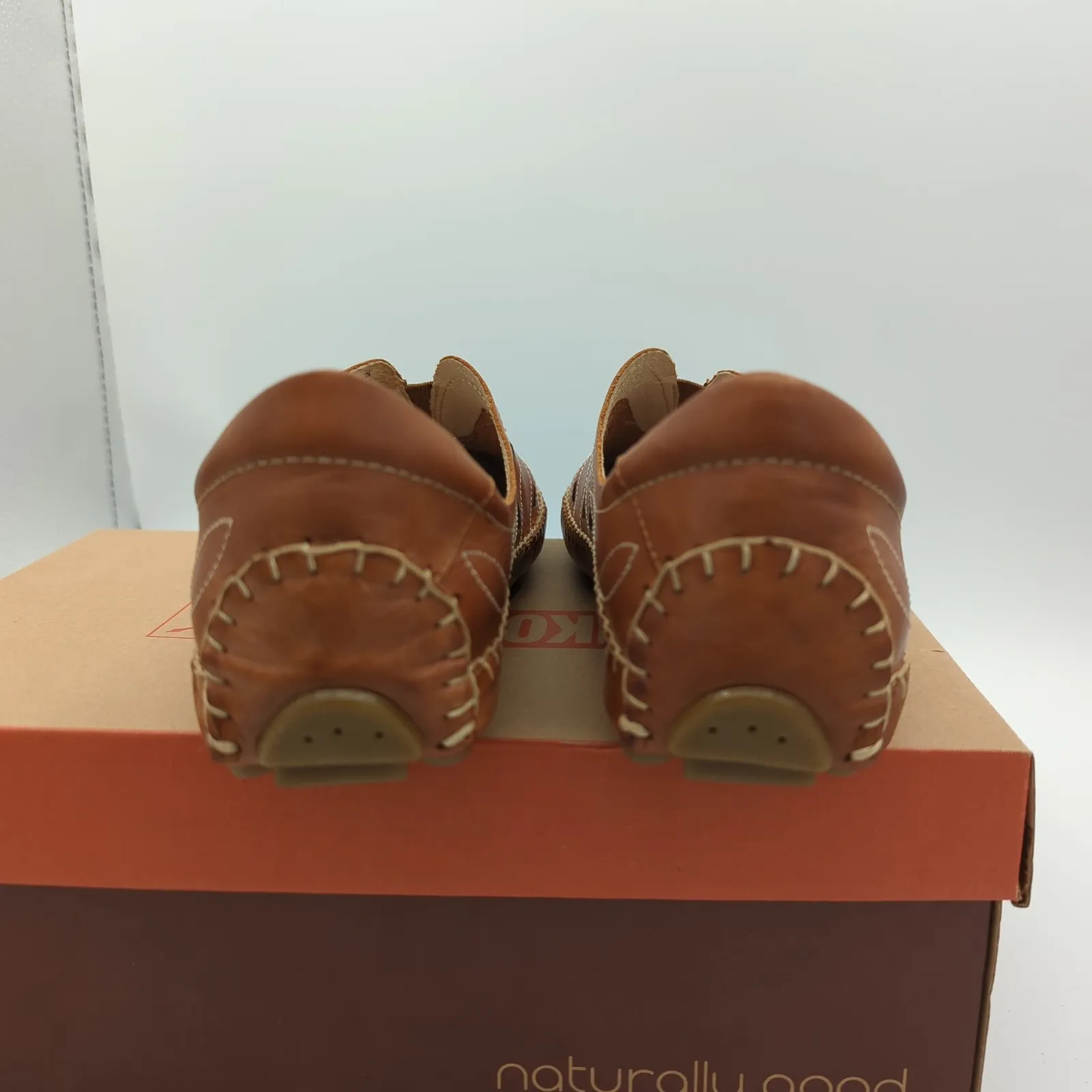 Pikolinos Jerez Leather Cutout Slip On Loafer Flats Brandy Womens 10.5 - Image 5