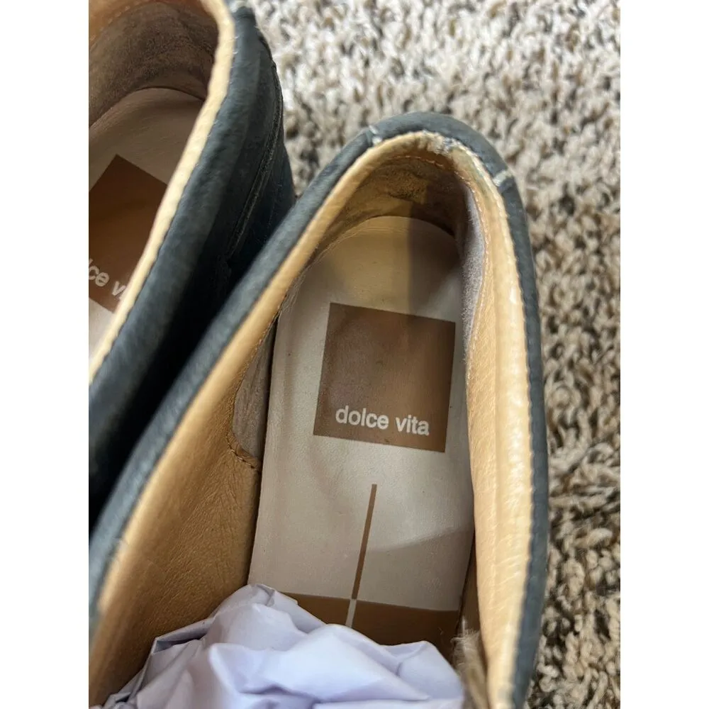 Dolce Vita Vero Cuoio Gray Suede Leather Loafers Womens Sz 8.5 Narrow Bootie - Image 7