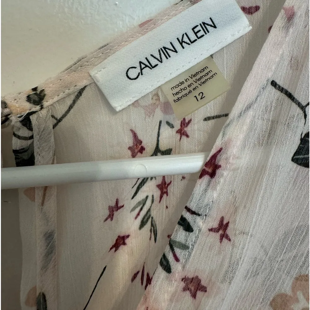 Calvin Klein New!  Pink Floral Maxi Dress Size 12 - Image 5