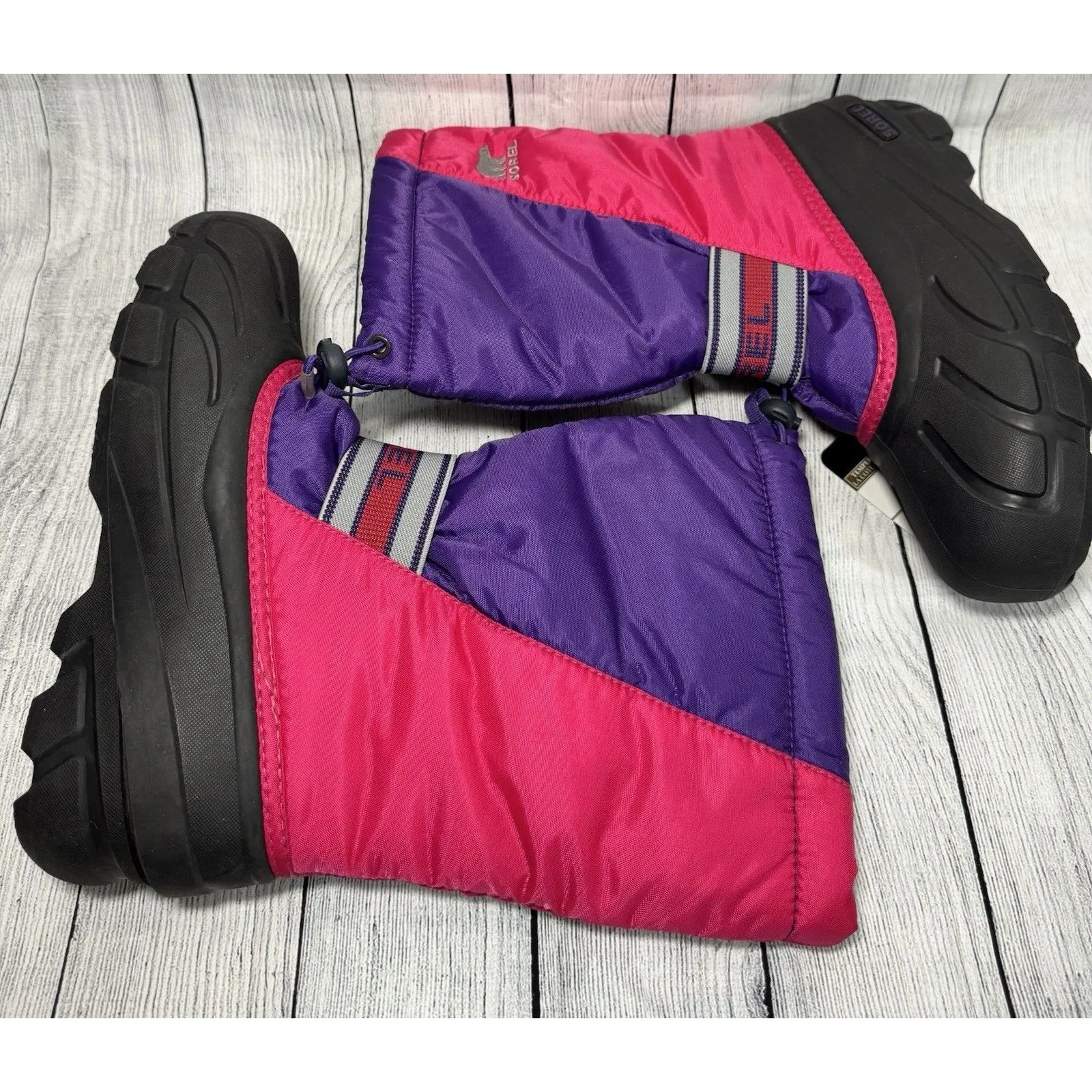 SOREL Pink Purple Youth Women's Winter Snow Boots Waterproof Insulated SZ 7 NEW - Image 6