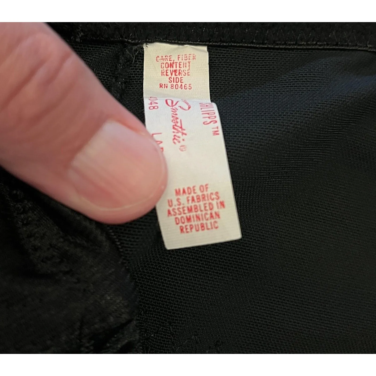 Smoothie Slipps Shapewear Skirt Womens Large Black High Waist Satin Elastic Slim - Image 7