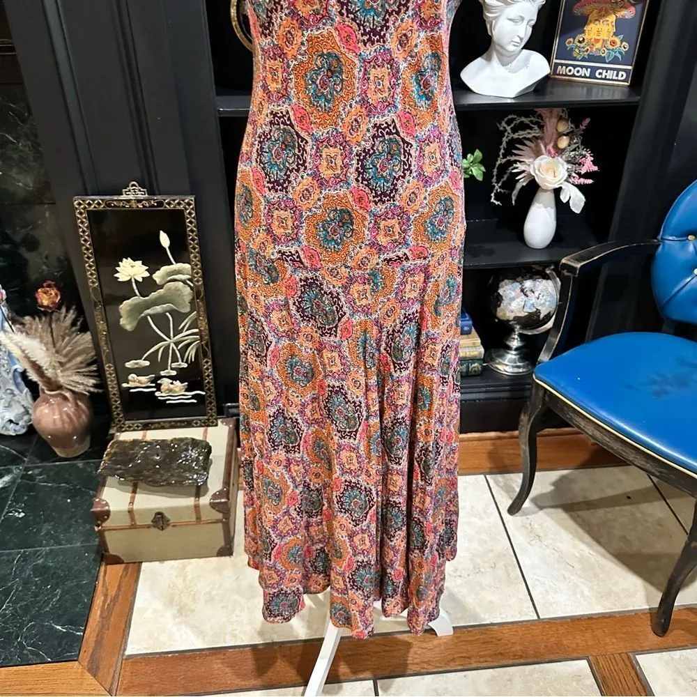 Sundance Terra Maxi Sleeveless Dress Size Small Orange - Image 4