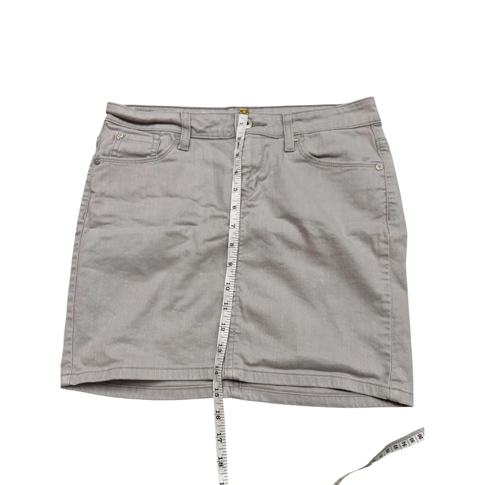 Denizen from Levi's denim‎ mini skirt gray size 6 - Image 5