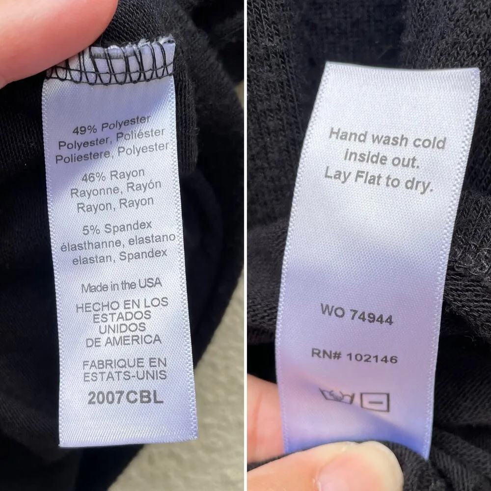 Michael Stars Black White Red Color Block Long Sleeve Top S - Image 6