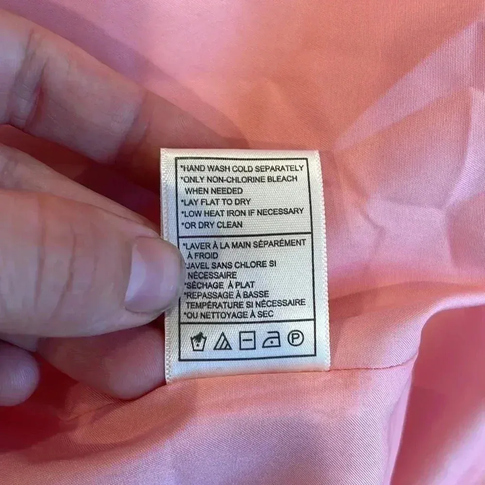 NWT Betsey Johnson Boudoir Crinkle Chiffon Dress Flamingo Pink Sz 14 - Image 12