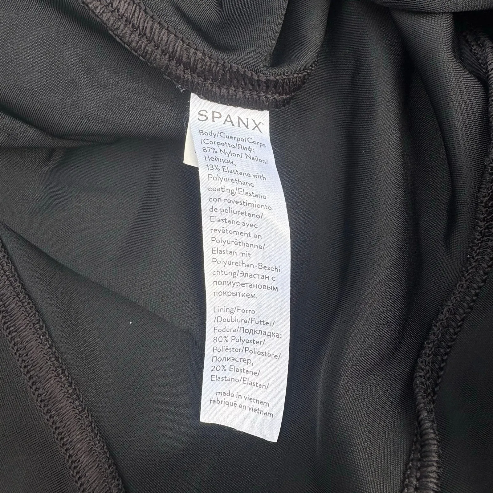 Spanx Leggings Sz 1X Faux Leather Camo Athletic Pants Black Stretch High Waist - Image 7