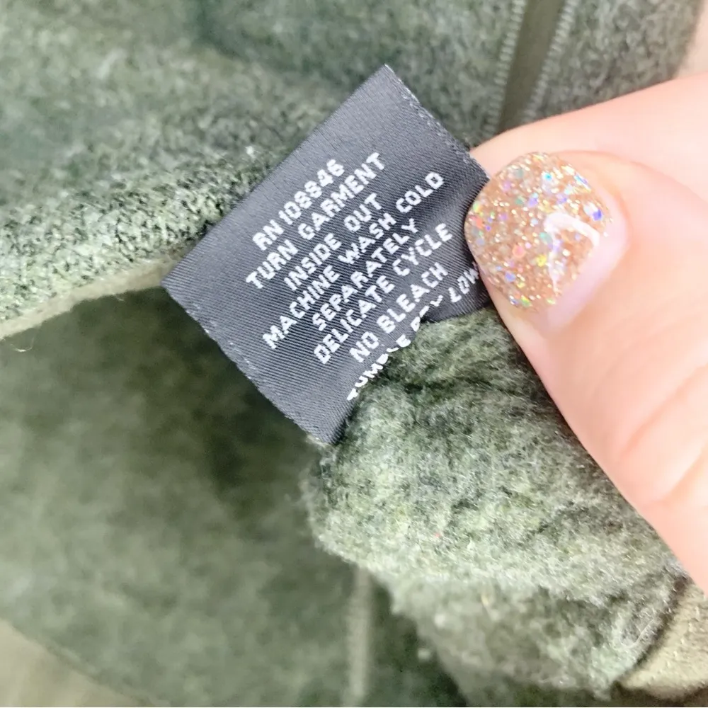 Kuhl Fleece Quarter Zip Hoodie Jacket Hunter Green Size L - Image 8