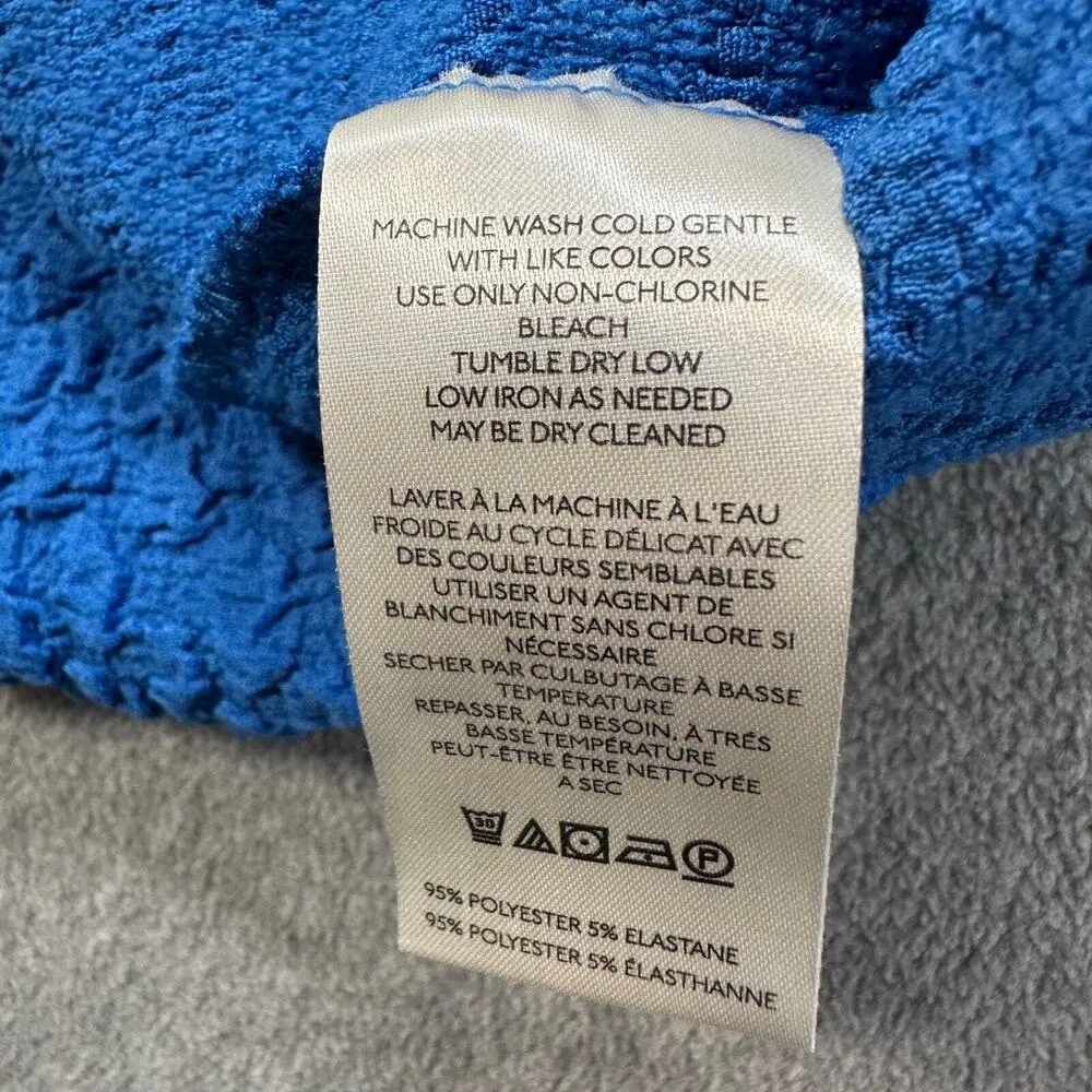 Maeve Anthropologie Textured High Neck Halter Tank Top Women's Large Blue New - Image 8