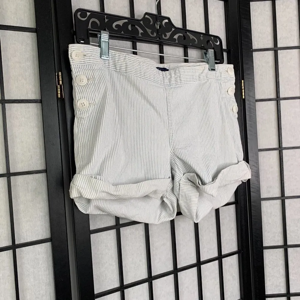 Gap  Striped Shorts Blue White Medium 8 - Image 4