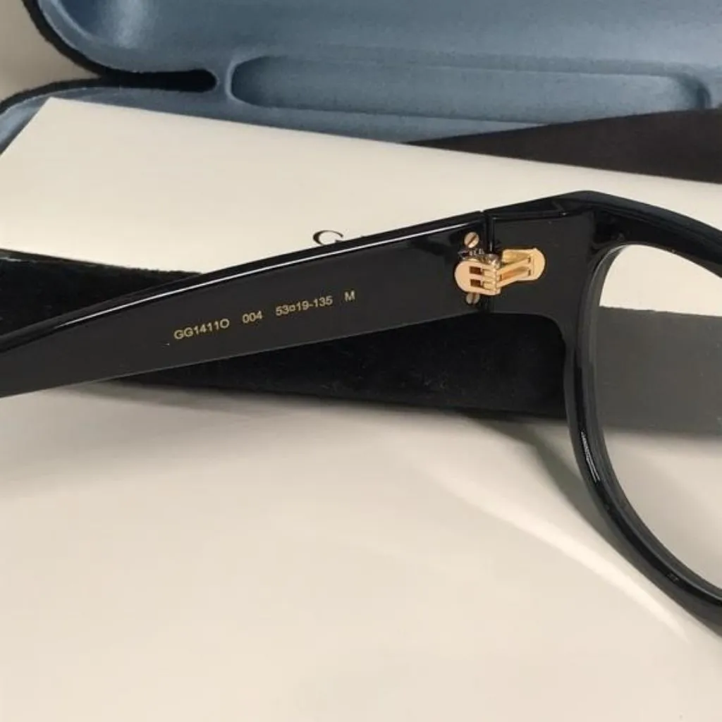 New Authentic Gucci Black Oversized Glasses GG1411O 004 - Image 12