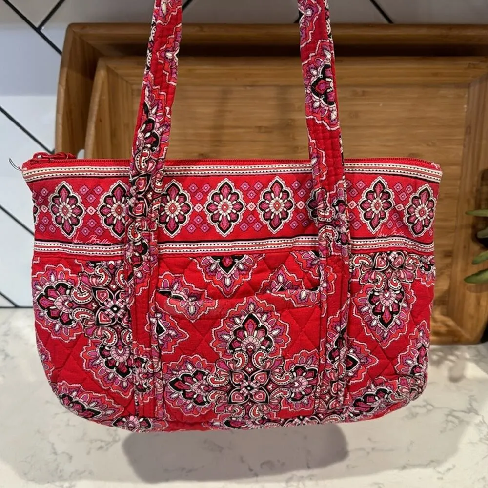 Vera Bradley Betsy Frankly Scarlet Red Quilted Shoulder Bag Purse Y2K girly - Image 2