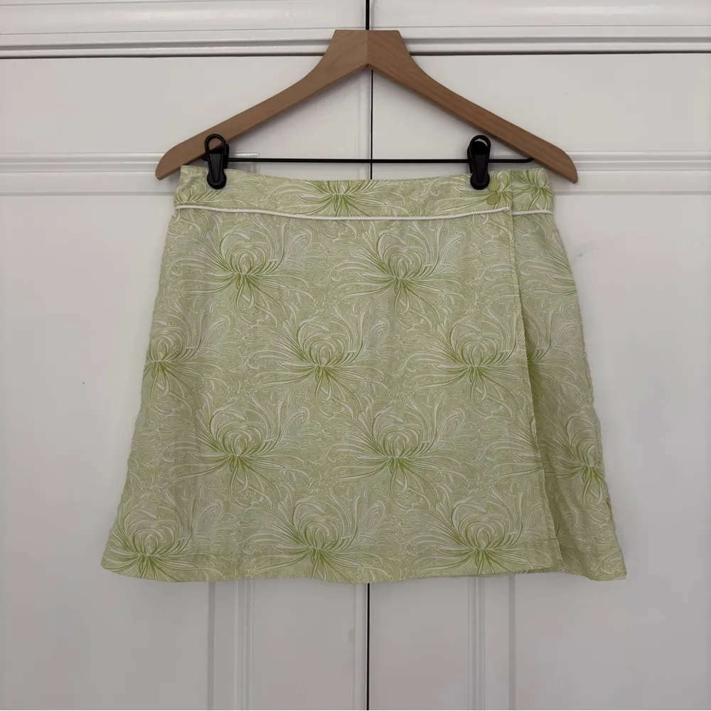 Patagonia Printed Snap Waist Wrap Skirt Mini Athletic Floral Green White Active - Image 8