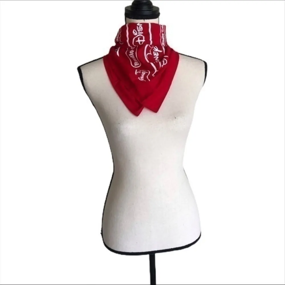Disney Radio Music Concert Red Bandana Scarf - Image 5