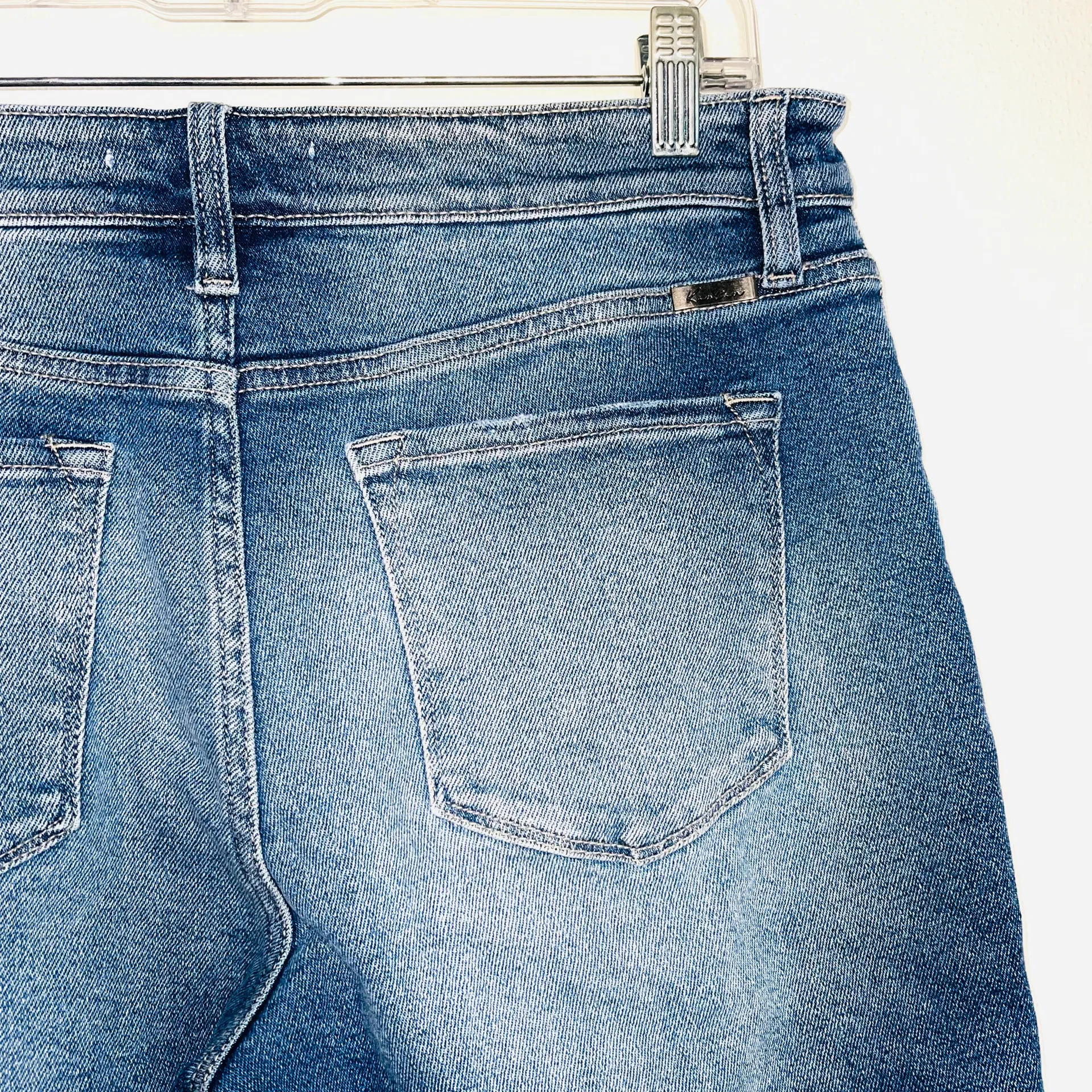 KanCan Medium Wash High Rise Ripped Cuffed Ankle Boyfriend Jeans - Image 7