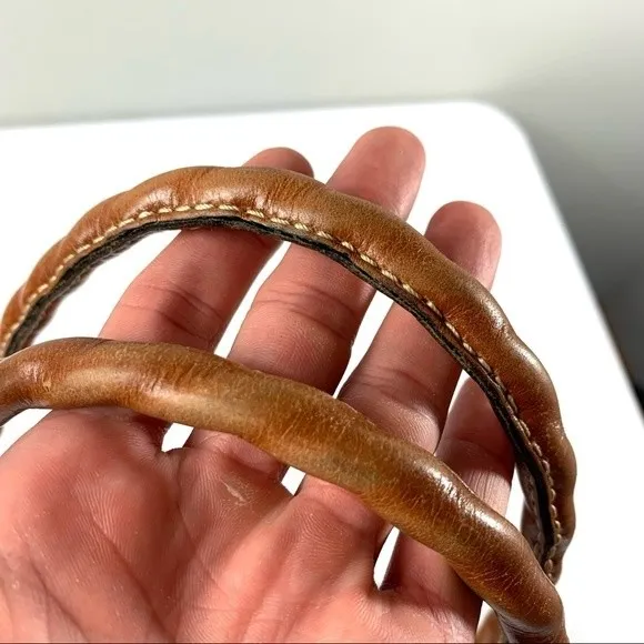 Patricia Nash  Brown Leather Floral‎ Hand Bag - Image 7